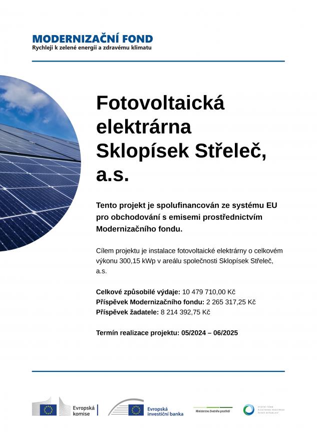 Fotovoltaická elektrárna Sklopísek Střeleč